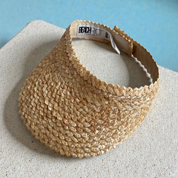 BEACH RIOT Woven Straw Hat Visor One Size Fits All - Picture 2 of 6